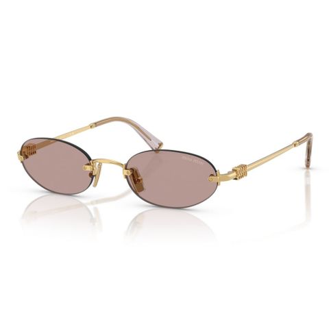  Miu Miu 0MU A54S Kính Mát Oval Không Gọng – Tem Chính Hãng Luxottica 