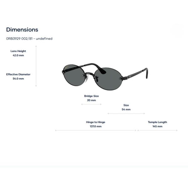 Kính Mát Không Gọng RayBan 0RB3929