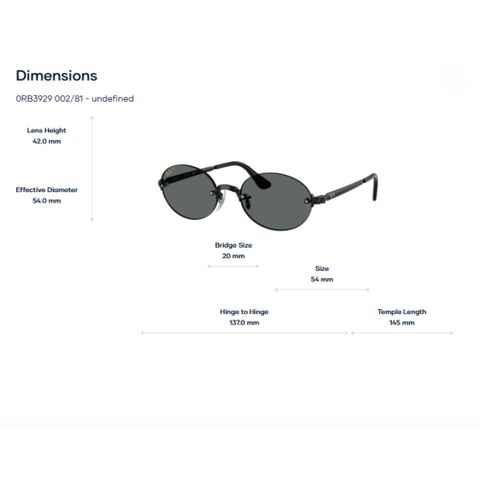  Kính Mát Không Gọng RayBan 0RB3929 – Tem Chính Hãng Luxottica 