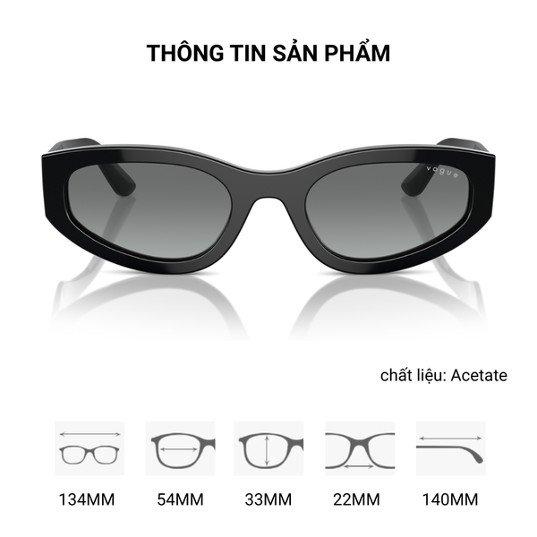 Kính Mát Mắt Mèo Vogue 0VO5585S Tem Chính Hãng Luxottica