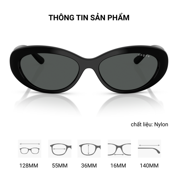 Kính Mát Mắt Mèo Vogue 0VO5630S Tem Chính Hãng Luxottica