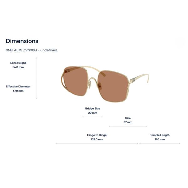 Kính Mát Vuông Miu Miu 0MU A57S – Tem chính hãng Luxottica