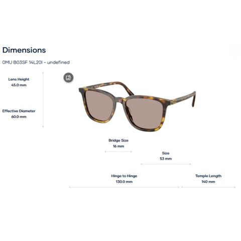  Kính Mát Vuông Miu Miu 0MU B03SF – Tem chính hãng Luxottica 