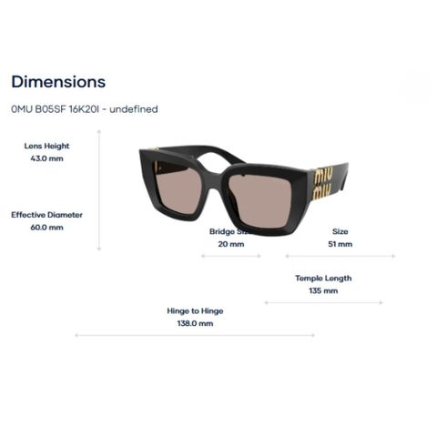  Kính Mát Vuông Miu Miu 0MU B05SF – Tem chính hãng Luxottica 