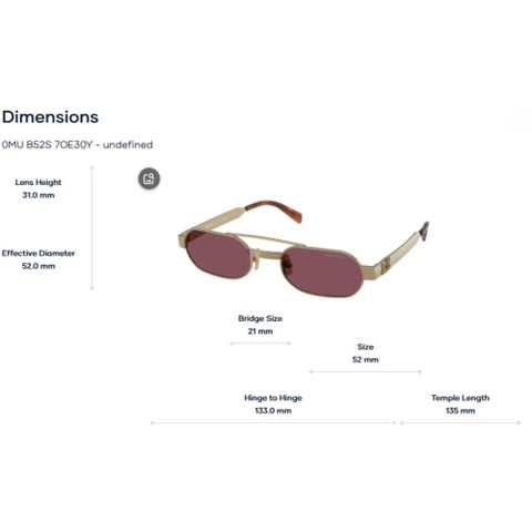  Kính Mát Oval Miu Miu 0MU B52S - Tem Chính Hãng Luxottica 