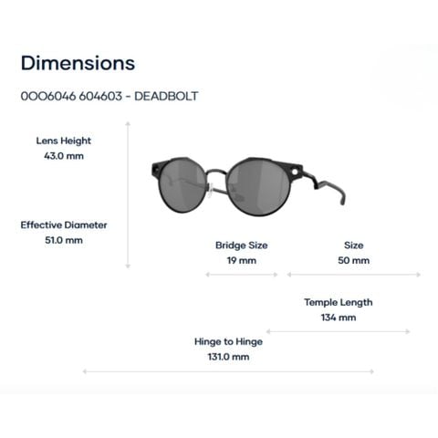  Oakley Deadbolt 0OO6046 Kính Mát Tròn – Tem Chính Hãng Luxottica 