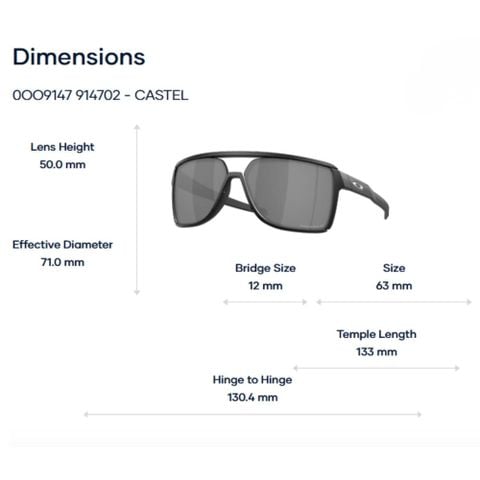  Kính Mát Thể Thao Oakley Castel 0OO9147  – Tem Chính Hãng Luxottica 