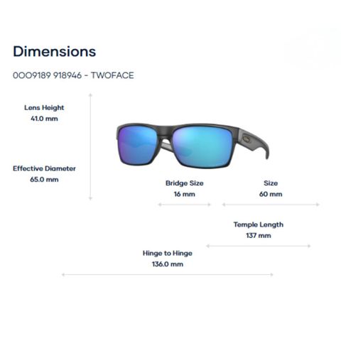  Oakley Twoface 0OO9189 Kính Mát Thể Thao – Tem Chính Hãng Luxottica 