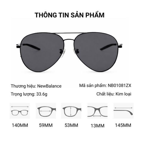  Kính Mát Aviator Phân Cực New Balance NB01081ZX - Tem Chính Hãng 101 