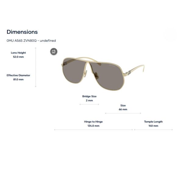 Kính mát phi công Miu Miu 0MU A56S – Tem Chính Hãng Luxottica