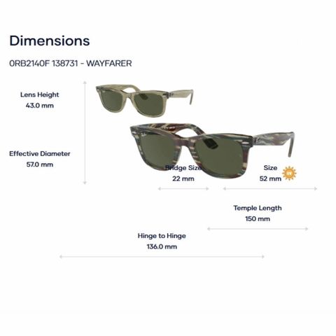  Rayban Orignal Wayfarer Change 0Rb2140F Kính Mát – Tem Chính Hãng Luxottica 