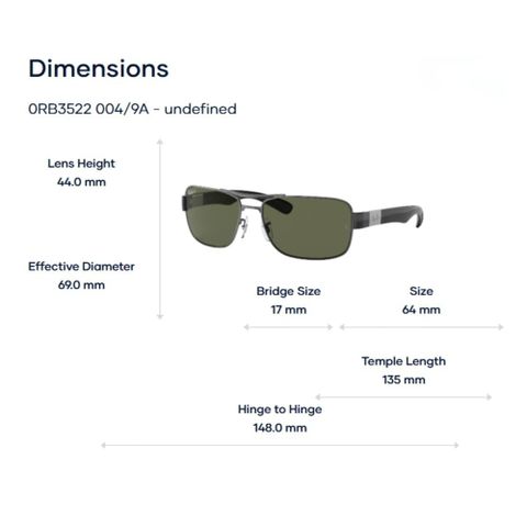  Kính Mát Ray-Ban 0RB3522 – Tem Chính Hãng Luxottica 