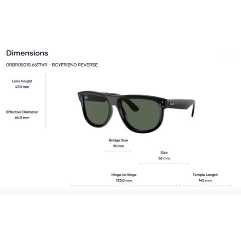  Kính Mát RayBan Boyfriend Reverse 0RBR0501S - Tem Chính Hãng Luxottica 