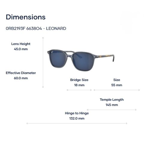  Kính Mát Ray-Ban Leonard 0RB2193F – Tem Chính Hãng Luxottica 