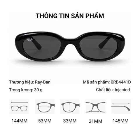  RayBan 0RB4441D Kính Mát - Tem Chính Hãng Luxottica 
