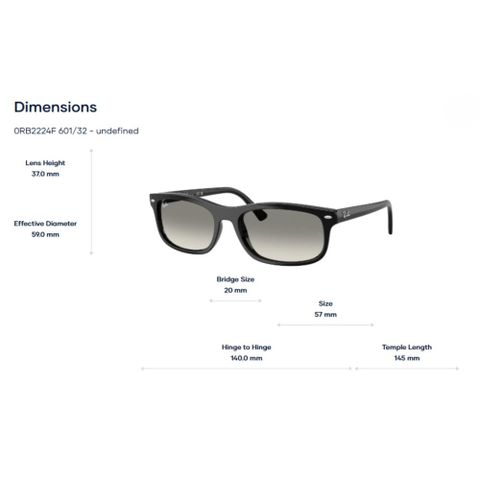  Kính Mát RayBan 0RB2224F – Tem Chính Hãng Luxottica 