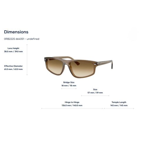  Kính Mát RayBan 0RB2225 – Tem Chính Hãng Luxottica 