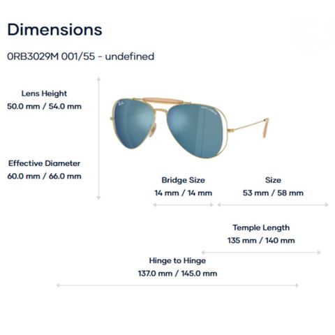  Kính Mát Aviator RayBan 0RB3029M The Outdoorsman By Dolce&Gabbana – Tem Chính Hãng Luxottica 