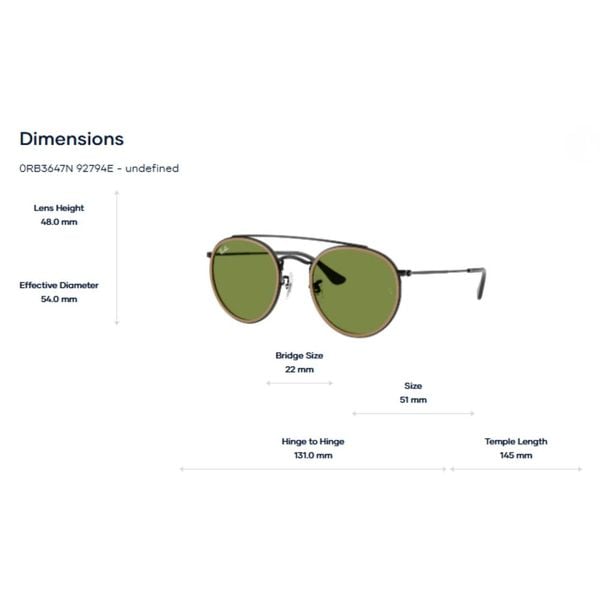 Kính mát RayBan 0RB3647N - Tem Chính Hãng Luxottica