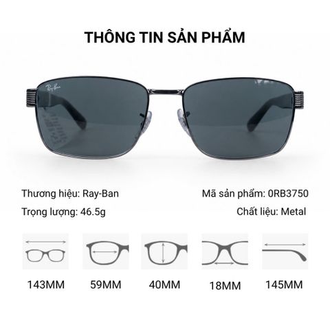  Kính Mát Ray-Ban 0RB3750 - Tem Chính Hãng Luxottica 