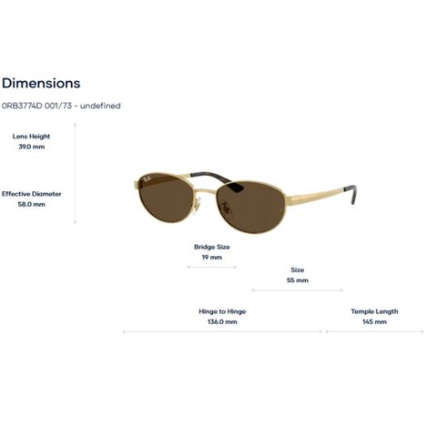  Rayban 0RB3774D Kính Mát -Tem Chính Hãng Luxottica 