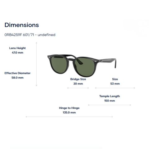  Kính Mát RayBan 0RB4259F – Tem Chính Hãng Luxottica 