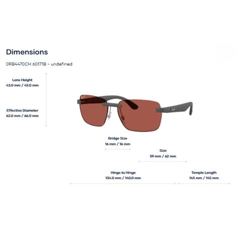  Kính Mát Không Gọng RayBan 0RB4470CH – Tem Chính Hãng Luxottica 