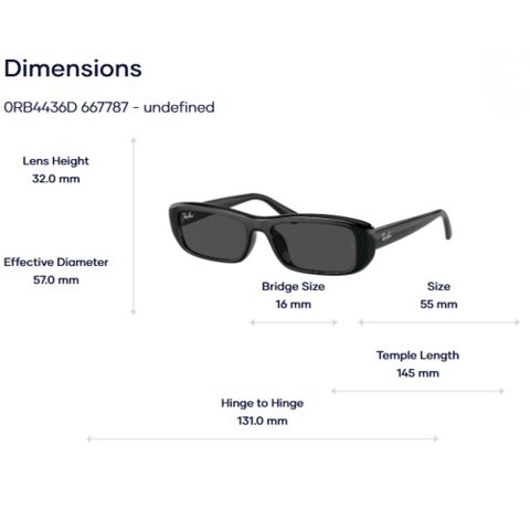  RayBan Bio-Based 0RB4436D Kính Mát Pillow – Tem Chính Hãng Luxottica 