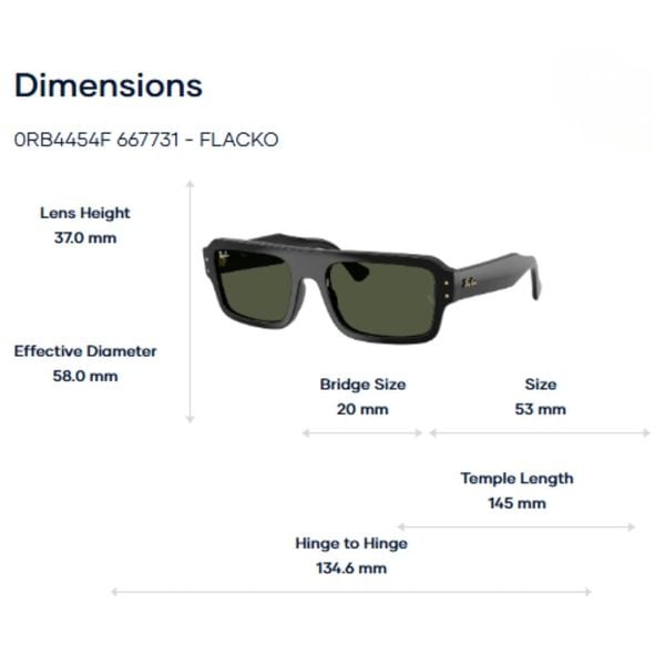 RayBan Flacko 0RB4454F Kính Mát Mega Hawkeye – Chính Hãng Luxottica