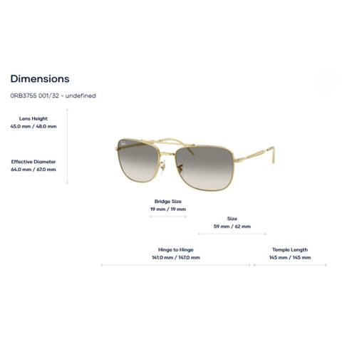  Kính Mát RayBan 0RB3755 – Tem Chính Hãng Luxottica 