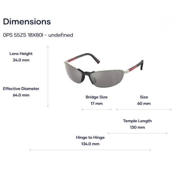 Kính Mát Thể Thao Prada Linea Rossa 0PS 55ZS – Tem Chính Hãng Luxottica