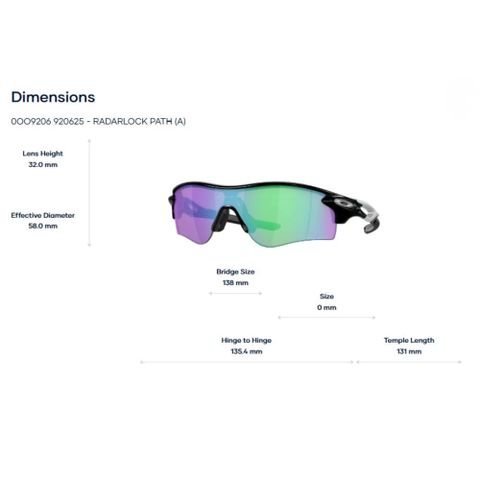  Kính Mát Thể Thao Oakley Radarlock path (a) 0OO9206 – Tem Chính Hãng Luxottica 