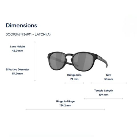  Oakley Latch A 0OO9349 Kính Mát – Tem Chính Hãng Luxottica 