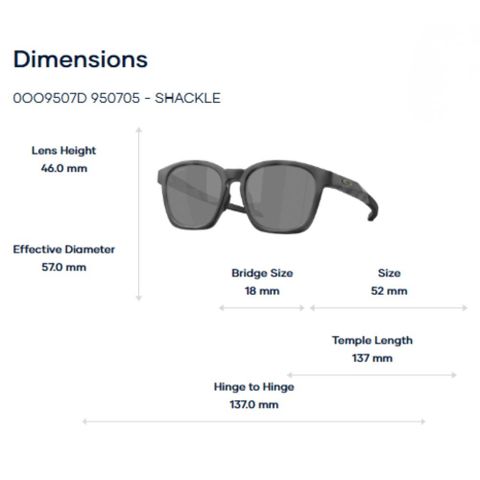  Oakley Shackle 0OO9507D Kính Mát – Tem Chính Hãng Luxottixca 