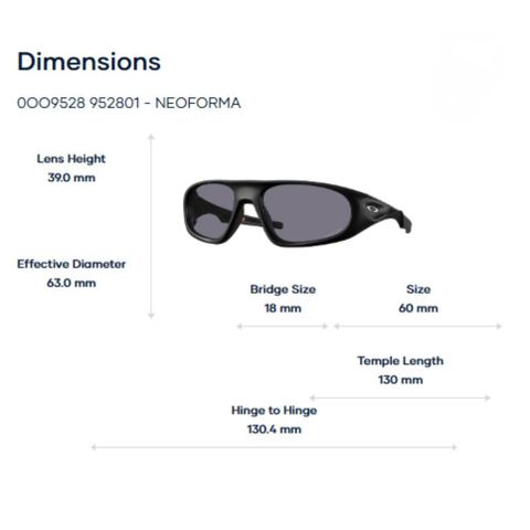  Oakley Neoforma 0OO9528 Kính Mát Oval – Tem Chính Hãng Luxottica 