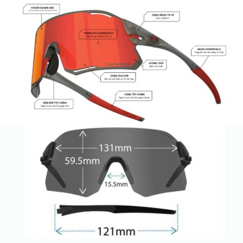  Kính Mát Thể Thao Tifosi Rail Race (2 Lens 1 Kính) – Chính Hãng 