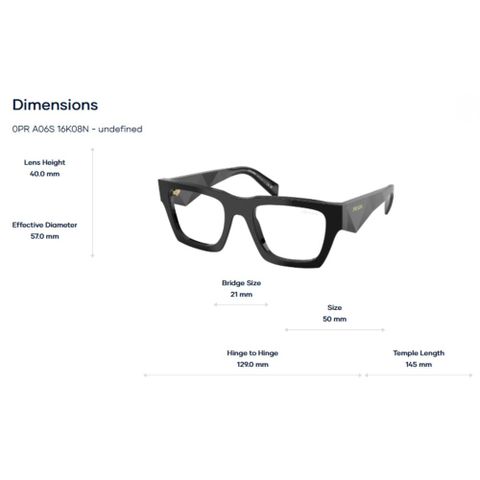  Gọng Kính Prada 0PR A06S  – Tem Chính Hãng Luxottica 