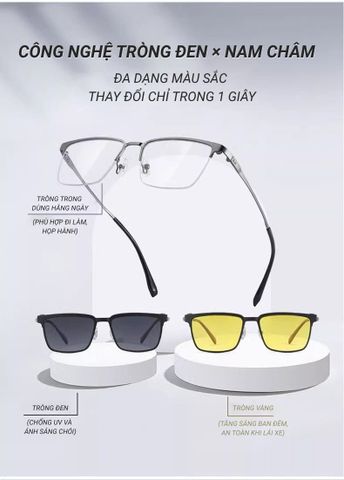  Clip On Snap 2288 Kính Râm Cận – Bộ 2 Kẹp Kính 