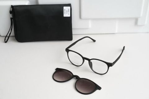  Kính Râm Cận Clip On Snap 12120 TR90 Phân Cực Polarized 2 Trong 1 Bộ 5 Kẹp Cao Cấp 