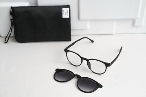  Kính Râm Cận Clip On Snap 12120 TR90 Phân Cực Polarized 2 Trong 1 Bộ 5 Kẹp Cao Cấp 