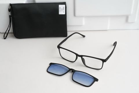  Kính Râm Cận Clip On Snap 12174 TR90 Phân Cực Polarized 2 Trong 1 Bộ 5 Kẹp Cao Cấp 