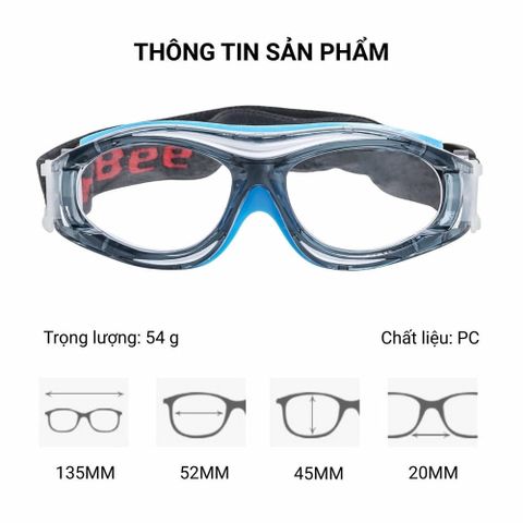  Gọng Kính Cận Thể Thao Chịu Lực Chơi Đá Bóng, Bóng Rổ Freebee 040 
