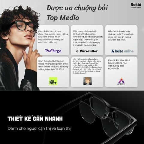  Rokid Glasses RV101 Kính Thông Minh AI Đa Năng 