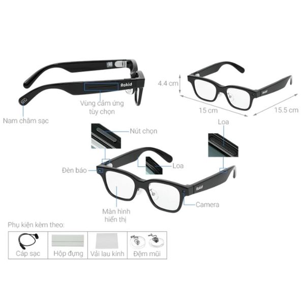 Rokid Glasses RV101 Kính Thông Minh AI Đa Năng