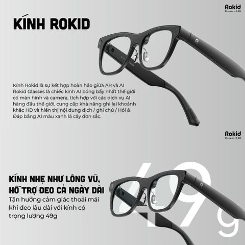  Rokid Glasses RV101 Kính Thông Minh AI Đa Năng 