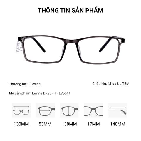  Levine BR25-T-LV5011 - Gọng Kính Chính Hãng 