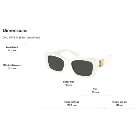  Kính Mát Miu Miu 0MU 07YS – Tem Chính Hãng Luxottica 