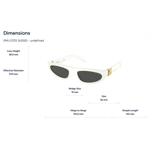 Kính Mát Mắt Mèo Miu Miu 0MU 07ZS – Tem Chính Hãng Luxottica