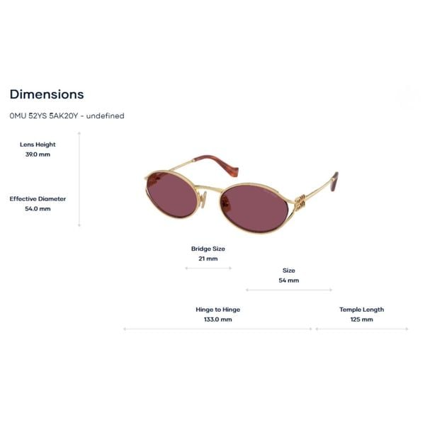 Kính Mát Miu Miu 0MU 52YS – Tem Chính Hãng Luxottica