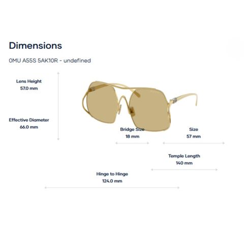  Kính Mát Vuông Miu Miu 0MU A55S - Tem chính hãng Luxottica 